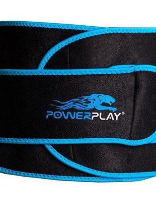 Пояс для схуднення PowerPlay 4303 Чорно-Синій