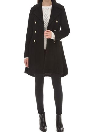 Женское чёрное пальто GUESS размер S