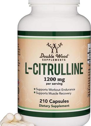L-цитруллин Double Wood L-Citruline 1200 mg, 210capsules
