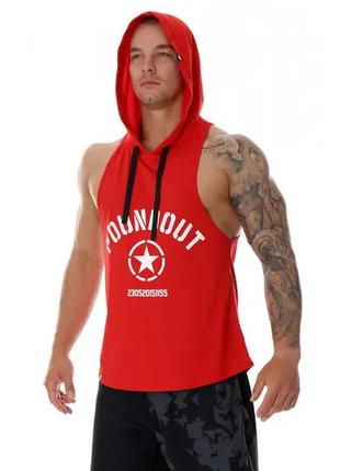 Боксёрка чоловіча з капюшоном "HELIOS" red - XXL