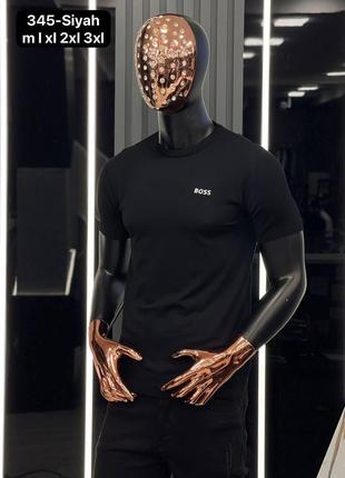 Мужская черная футболка Hugo Boss
