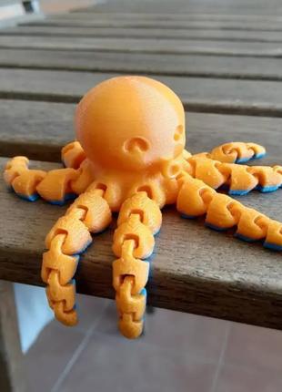 Игрушка Осьминог напечатана на 3D-принтере.