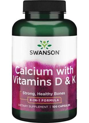 Calcium with Vitamins D & K 100 Caps