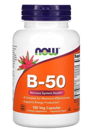 Комплекс витамина B NOW B-50 Complex 100 caps