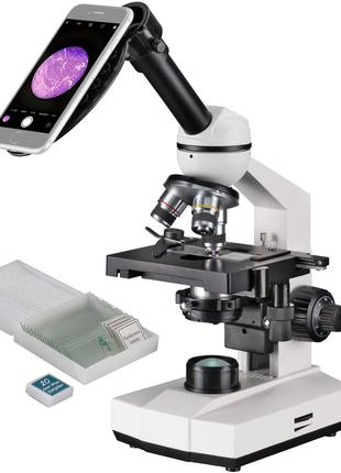 Мікроскоп Bresser Erudit Basic Mono 40x-400x з адаптером для с...