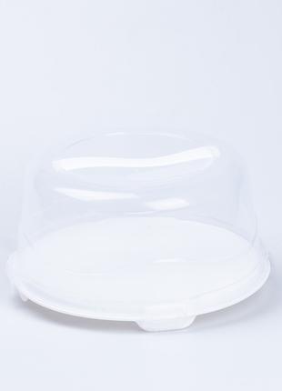 Тортовница с крышкой круглая поднос пластиковый для дома