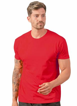 Мужская футболка JHK, Regular, красная, размер ХL, хлопок, кру...