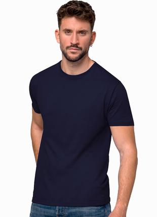 Мужская футболка JHK, Regular, темно-синяя, размер L, хлопок, ...