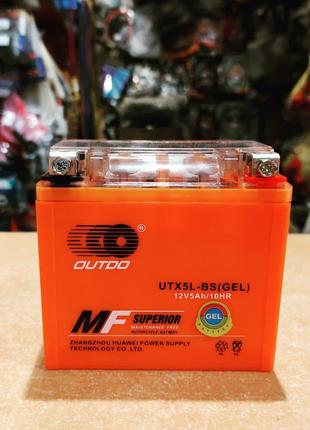 Мото Аккумулятор для скутера 5а\ч 12V "OUTDO" UTX5L-BS (GEL) (...