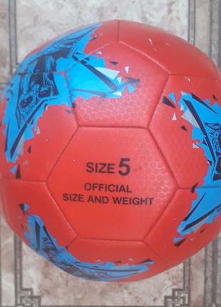 М'яч футбольний червоний розмір 5