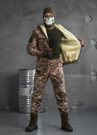 Зимний тактический костюм shredder на овчине пиксель 0 XXL
