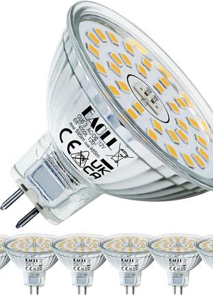 EACLL GU5.3 LED 4000K, 6 Вт Заменяет галогенную лампу MR16 мощ...