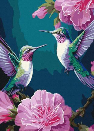 Картина за номерами "Казкові птахи з фарбами металік" KHO6582 ...