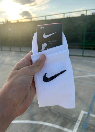 Шкарпетки. Носки Nike білі спортивні чоловічі високі