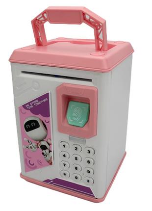 Детская игрушка Сейф копилка на батарейках 906(Pink) розовый