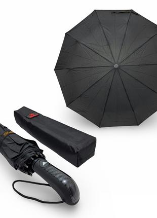 Зонт мужской Bellissimo черный полуавтомат 10 спиц #0525
