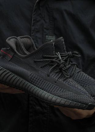 Стильные кроссовки Adidas Yeezy Boost 350 V2 Black (Адидас Изи...