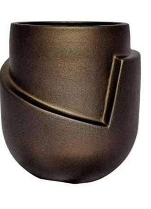 Горщик керамічний Спэйс Ікс перлина (кашпо) 3,8л бронза ТМ Art...