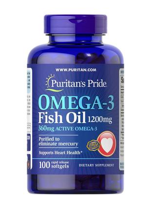 Omega-3 Fish Oil 1200 mg (360 mg Active Omega-3) 100 softg