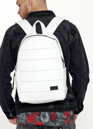 Городской рюкзак из эко-кожи белый повседневный ZARD LRT модный