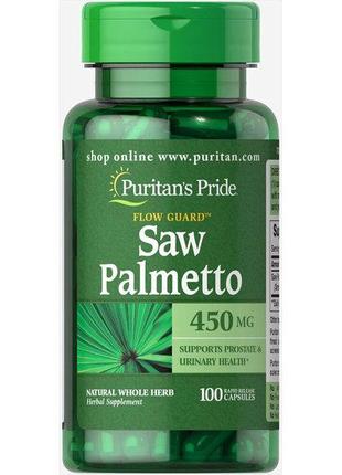 Со Пальметто Puritan's Pride Saw Palmetto 450 mg 100 Capsules
