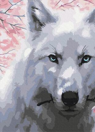 Волк с цветком