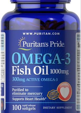 Omega-3 Fish Oil 1000 mg (300 mg) 100 softgels