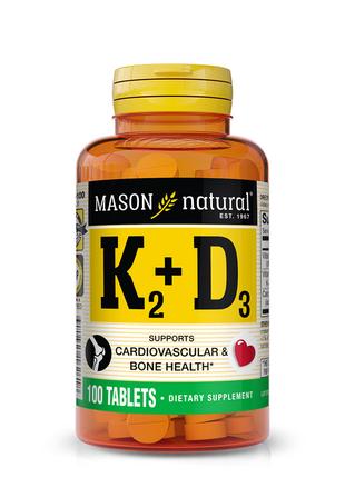 Витамины и минералы Mason Natural Vitamin K2 100 mcg Plus Vita...