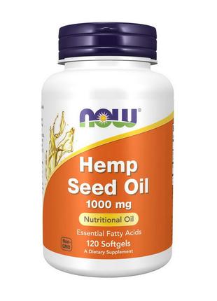 Конопляное масло NOW Hemp Seed Oil 1000 mg 120 softgels