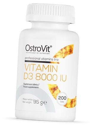 Вітамін D3 Ostrovit Vitamin D3 8000 200 tabl