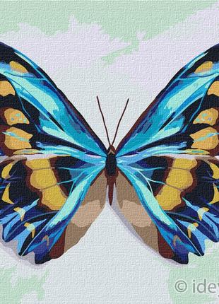 Картина за номерами ідейки "Блакитний метелик" 25х25 KHO4207