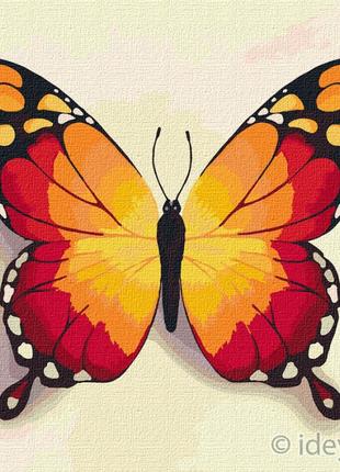 Картина за номерами Ідейки "Помаранчевий метелик" 25х25 KHO4210