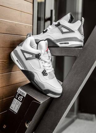 Кроссовки Nike Jordan Retro 4 White Cement / Найк Джордан Ретро 4