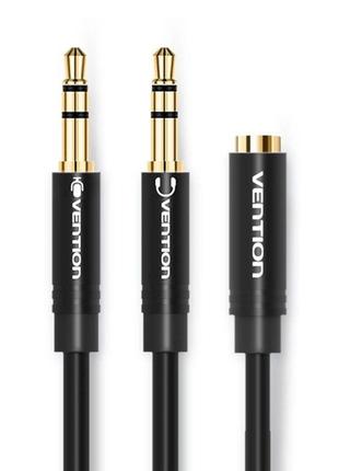 Кабель Vention 2*3.5mm Male to 4 Pole 3.5mm Female Audio Cable...