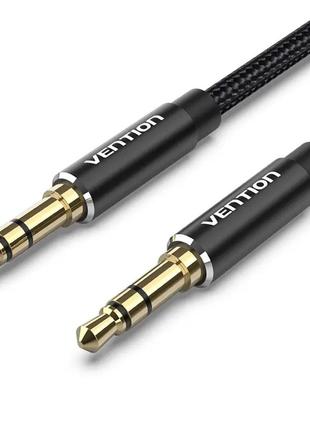 Кабель Vention Braided 3.5mm Male to Male Audio Cable 1M Black...