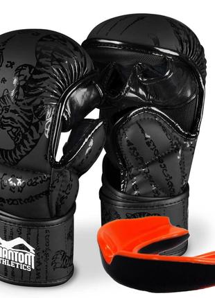 Перчатки для ММА Phantom Muay Thai Black S/M (капа в подарок)
