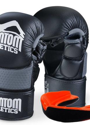 Перчатки для ММА Phantom RIOT Black L/XL (капа в подарок)