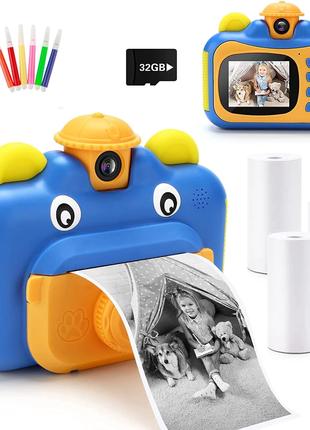 Детская камера 12 МП 1080P с функцией печати Детский фотоаппар...