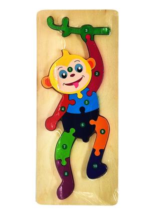 Дерев'яна іграшка Пазл MD 2912 (Мавпа)