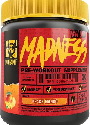 Предтренировочный комплекс MUTANT Madness 225 g (Peach Mango)