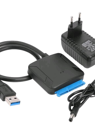 Перехідник USB 3.0 - SATA 2.5/3.5 для HDD SSD з блоком живлення