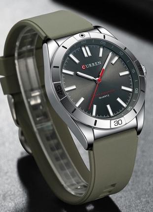 Мужские кварцевые наручные часы Curren 8449 Silver-Black-Grey