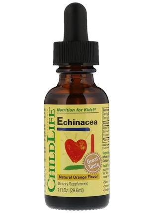 Ехінацея натуральна, зі смаком апельсина ChildLife Echinacea 30ml