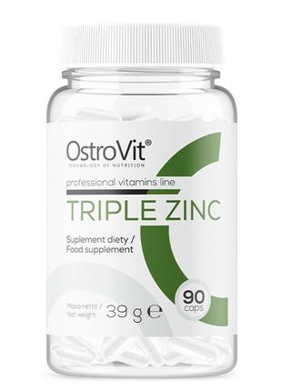 Витамины и минералы OstroVit Triple Zinc, 90 капсул