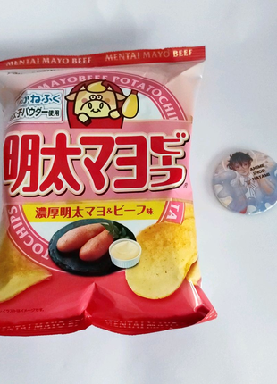 Чіпси ментайко майонез та яловичина аніме аниме з Японії їжа еда