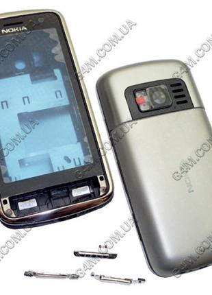 Корпус для Nokia C6-01 серебристый, высокое качество