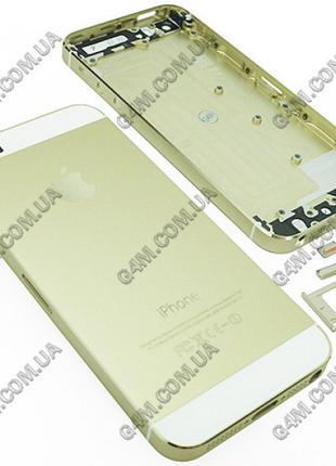 Корпус для Apple iPhone 5S золотистый, высокое качество