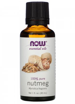 Ефірна олія мускатного горіха Now Foods (Essential Oils Nutmeg...