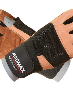 Рукавички для фітнесу MadMax MFG-269 Professional Brown L