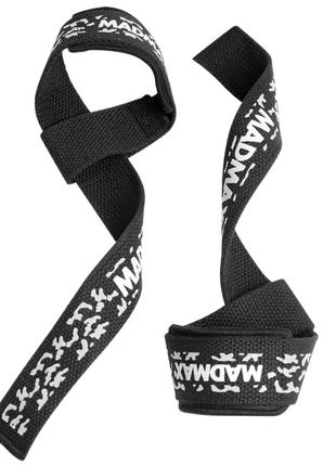 Лямки для тяги MadMax Camo Power Wrist Straps Camo/White